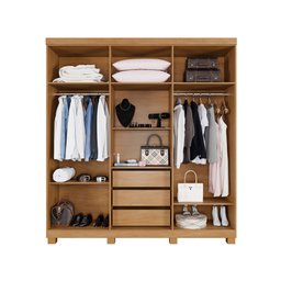 Guarda Roupa Milão 6 Portas e 3 Gavetas Cinamomo Off - 3