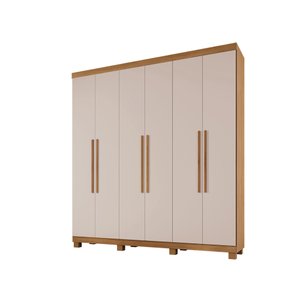 Guarda Roupa Milão 6 Portas e 3 Gavetas Cinamomo Off