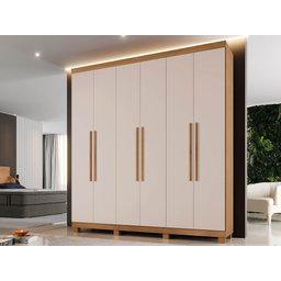 Guarda Roupa Milão 6 Portas e 3 Gavetas Cinamomo Off - 2