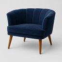 Ver imagem 5 de Poltrona Decorativa para Sala de Estar Espaço Gourmet Tecido Veludo Premium Base Estável