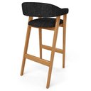 Ver mais imagens de Kit 06 Banquetas Alta Bar Cozinha Sala de Jantar Bar Nadja L02 Linho Chumbo - Lyam Decor