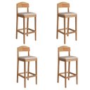 Ver imagem 2 de Conjunto 4 Banquetas Altas Capri para Bancada e Cozinha Design Moderno - Amêndoa