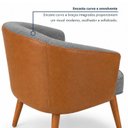 Ver imagem 5 de Poltrona Decorativa Linho Premium Base Madeira Maciça Luiza