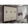 Guarda Roupa Casal 6 Portas 2 Gavetas Paris CHF Moveis Imbuia/Off White - 3
