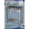 Fogão Industrial Inox 2 Bocas 30X30 Queimadores Simples e Duplo Reforçado Inteiro Em AÇO INOX - 4