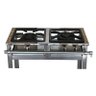Fogão Industrial Inox 2 Bocas 30X30 Queimadores Simples e Duplo Reforçado Inteiro Em AÇO INOX - 3