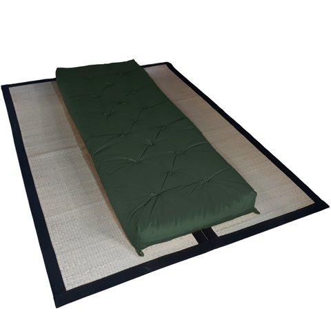 Futon Solteiro Dobrável Oriental Confort Plus Verde Militar