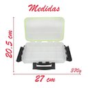 Ver imagem 2 de Maleta Organizadora Multiuso com Divisórias Transparentes 27cm