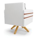 Ver imagem 5 de Kit 02 Poltronas Giratória Mari Corino Branco Base de Madeira MA30 - D’Rossi