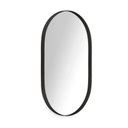 Ver imagem 2 de Espelho Decorativo Oval Com Moldura Preta Para Sala Banheiro 80x50cm