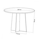 Ver imagem 3 de Mesa de Jantar 6 Lugares Calm com Vidro Mel/grafite - Viero Móveis