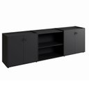 Ver imagem 2 de Armário para Escritório 240cm com 4 Portas Nicho e Tampo Embutido Corporate