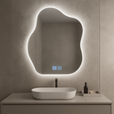 Ver mais imagens de Espelho Led 3 Cores Banheiro 80x60cm com Desembacador Touch Inteligente - Design Organico de Luxo