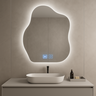 Espelho Led 3 Cores Banheiro 80x60cm com Desembacador Touch Inteligente - Design Organico de Luxo - 2
