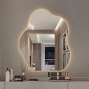 Ver imagem 6 de Espelho Led 3 Cores Banheiro 80x60cm com Desembacador Touch Inteligente - Design Organico de Luxo