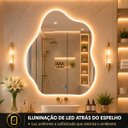Ver imagem 4 de Espelho LED Banheiro Touch de Parede 3 Cores de Luz com Desembaçador Display Digital 80x60 cm Bivolt