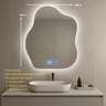 Espelho Led 3 Cores Banheiro 80x60cm com Desembacador Touch Inteligente - Design Organico de Luxo - 3