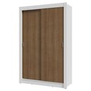 Ver imagem 4 de Guarda-roupa Solteiro 2 Portas de Correr Branco/rustic Milano Madesa Branco/rustic