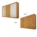 Ver imagem 4 de Guarda Roupa Casal 3 Portas 6 Gavetas Flex Vitória - Peroba Off White