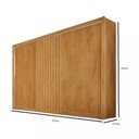 Ver imagem 2 de Guarda Roupa Casal 3 Portas 6 Gavetas Flex Vitória - Peroba Off White