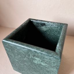 Cachepot Aquila Mármore Verde Guatemala Polido - 3