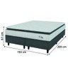 Cama Box Colchão Casal King Molas Ensacadas City Pillow Top 193x203x61cm Cinza / Branco Hellen - 3