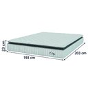 Ver imagem 5 de Cama Box Colchão Casal King Molas Ensacadas City Pillow Top 193x203x61cm Cinza / Branco Hellen