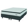 Cama Box Colchão Casal King Molas Ensacadas City Pillow Top 193x203x61cm Cinza / Branco Hellen - 2