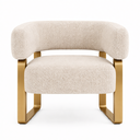 Ver imagem 6 de Poltrona Cadeira Decorativa Versátil Loy - Zahav Estofados:bouclé Bege