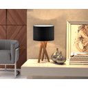 Ver imagem 1 de Abajur Luminária de Mesa Sala Quarto com Cúpula Paris - Preto