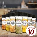 Ver imagem 2 de Pote Tempero 10 Potes+24 Etiquetas Titulos Etiqueta Branca
