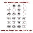 Ver imagem 3 de Pote Tempero 10 Potes+24 Etiquetas Titulos Etiqueta Branca