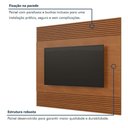 Ver imagem 6 de Conjunto Painel + Rack Sevilha 162cm 160cm com 2 Portas Naturalle Mavaular Móveis