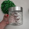 Jogo 3 Potes Porta Mantimento Vidro Transparente Texturizado Organic 850ml, 1200ml e 1700ml - Mek - 4