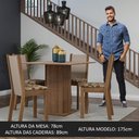 Ver imagem 5 de Conjunto Sala de Jantar Mesa Tampo de Madeira 4 Cadeiras Rustic/crema/bege Marrom Briana Madesa