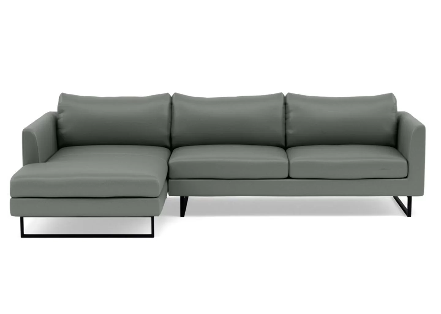 Ver imagem 3 de Sofá 2 Lugares com Chaise Lado Direito - Fab003:cinza