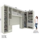 Ver imagem 4 de Quarto Modulado Casal Seletto 6 Peças Areia - Móveis Henn