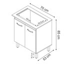 Ver imagem 5 de Balcão Armário de Cozinha para Fogão Cooktop 5 Bocas Fran Mobília Decor Savana Off White