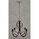 Ver imagem 4 de Lindo Pendente Lustre De Ferro Com Cristais Modernos Para Sala de Estar