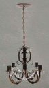 Ver imagem 4 de Lindo Pendente Lustre De Ferro Com Cristais Modernos Para Sala de Estar
