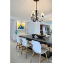 Ver imagem 3 de Lindo Pendente Lustre De Ferro Com Cristais Modernos Para Sala de Estar