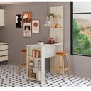 Ver imagem 1 de Bancada Luna com Painel Greta para Cozinha Bege/Crema