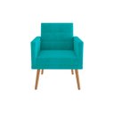 Ver imagem 2 de Kit 04 Poltronas Lux Decorativas Para Sala Quarto Suede Azul Turqueza