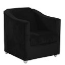 Ver imagem 3 de Kit 2 Poltronas Decorativas Lucy Suede Preto MV Estofados