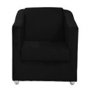 Ver imagem 2 de Kit 2 Poltronas Decorativas Lucy Suede Preto MV Estofados