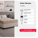 Ver imagem 2 de Colchão e-Shop Casa Viúva D33 One Face - 17x128x188cm- Suede Bege