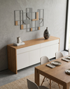 Ver imagem 3 de Aparador Buffet para Sala de Jantar Olivara 180 cm 4 Portas 2 Gavetas