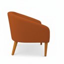 Ver imagem 5 de Poltrona Sala Decorativa Stella Pé Madeira Trapézio Castanho Bouclê Terracota D03 - D’Rossi