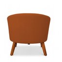 Ver imagem 6 de Poltrona Sala Decorativa Stella Pé Madeira Trapézio Castanho Bouclê Terracota D03 - D’Rossi