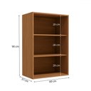 Ver imagem 3 de Armário Aéreo Cozinha 60 Cm Mônica 1 Porta Canela - Kappesberg